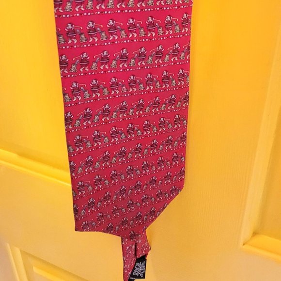 Holiday Traditions Men's Santa Golf Festive Neckties, KISSA - Picture 7 of 11